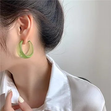 Colorful C Shape Hoop Earrings for All Occasions