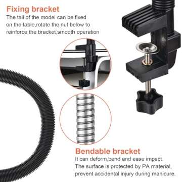 NXJ INFILILA Practice Hand for Acrylic Nails, Nail Practice Hand, Nail Trainning Hand, Flexible Nail Practice Hand Kits with 200 PCS Nail Tips, Nail Files and Clipper, Nail Supplies for Nail Techs