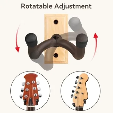 DIDA Guitar Wall Mount - Elegant Solid Wood Hanger for All Guitars (2 pack in Ashwood)