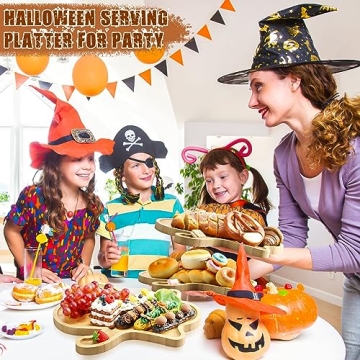 Sintuff Halloween Charcuterie Board Bamboo Tray Set