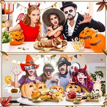 Sintuff Halloween Charcuterie Board Bamboo Tray Set
