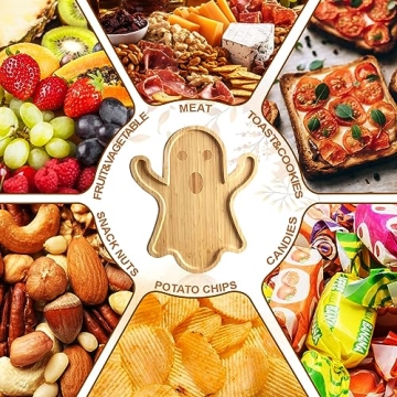 Sintuff Halloween Charcuterie Board Bamboo Tray Set