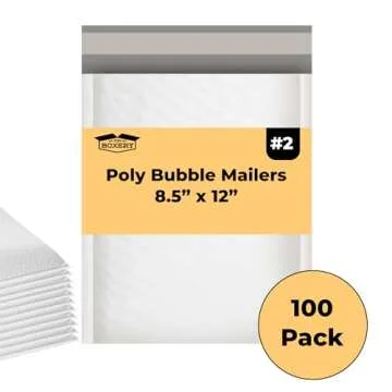 100#2 Poly Bubble Mailers 8.5x12'' - Durable and Water Resistant