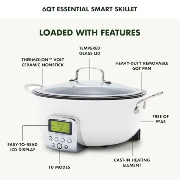 GreenPan Elite 6QT Skillet for Easy Healthy Cooking