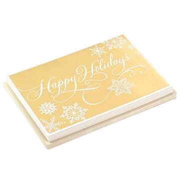 Elegant Hallmark Holiday Cards with Foil Design