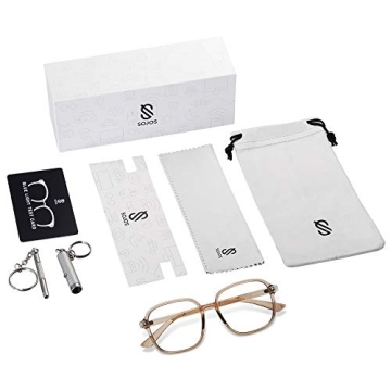 SOJOS Square Blue Light Blocking Glasses for Women