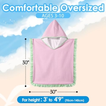 THOVSMOON Kids Hooded Towels Soft Microfiber Poncho