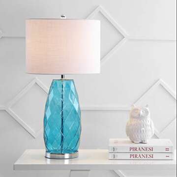 JONATHAN Y JYL4009B Juliette 26.5" Glass/Metal LED Table Lamp Contemporary Transitional Bedside Desk...