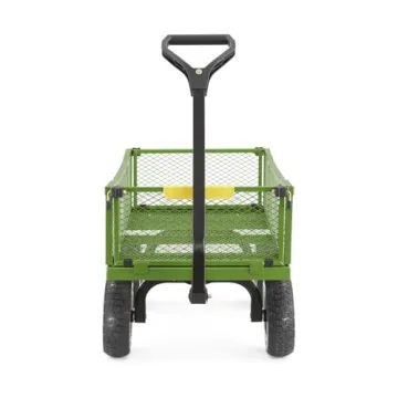 Gorilla Carts 4 Cu. Steel Utility Cart with No-Flat Tires, Green (Amazon Exclusive)