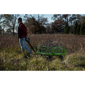 Gorilla Carts 4 Cu. Steel Utility Cart with No-Flat Tires, Green (Amazon Exclusive)