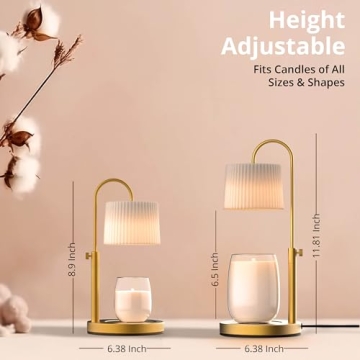 Adjustable Candle Warmer Lamp with Timer & Dimmer - Malbella