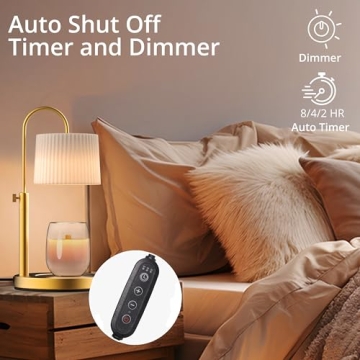 Adjustable Candle Warmer Lamp with Timer & Dimmer - Malbella