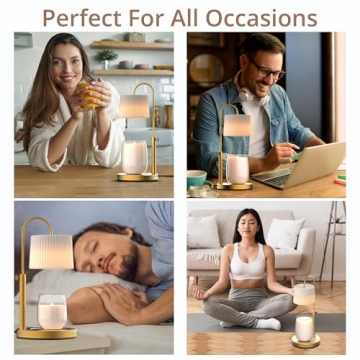 Adjustable Candle Warmer Lamp with Timer & Dimmer - Malbella