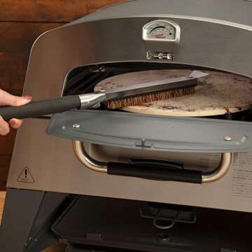Cuisinart CCB-399 Pizza Stone Cleaning Brush - 18 Inch Long with Ergonomic Handle and Scraper