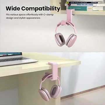 Stylish Rotating Headphone Stand for Gamers and Office Use