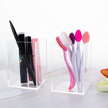 WERADNISH Acrylic Pencil Holder for Desk Organization