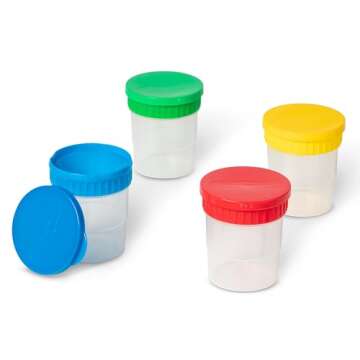 Melissa & Doug Spill-Proof Paint Cups - Kid-Safe 4-Pack