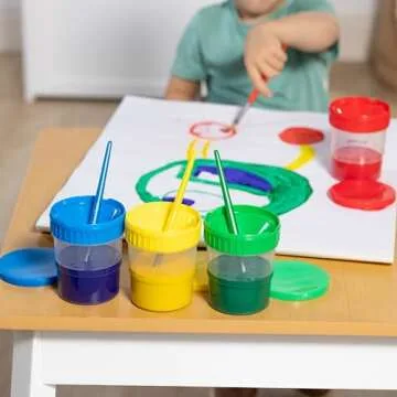 Melissa & Doug Spill-Proof Paint Cups - Kid-Safe 4-Pack
