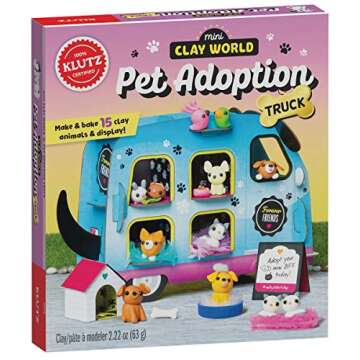 Klutz Mini Clay World Pet Adoption Truck Craft Kit for Kids