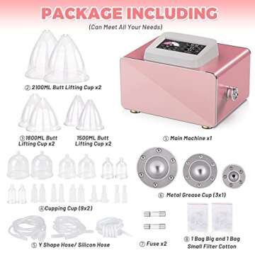 Meifuly Vacuum Therapy Machine with 24 Therapy Cups and Gua Sha Head