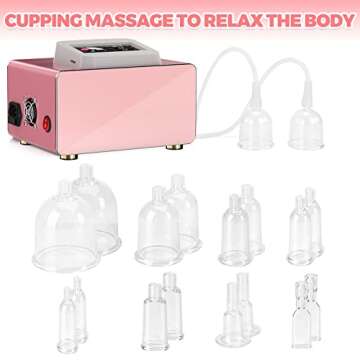 Meifuly Vacuum Therapy Machine with 24 Therapy Cups and Gua Sha Head