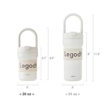 Odense Legodt 2 Way Tumbler 15.2oz Insulated Travel Mug with Handle