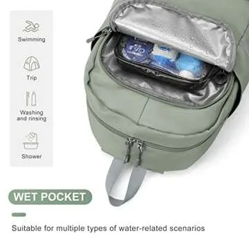 Coofay Gym Backpack for Women - Waterproof, Lightweight, Large Travel Sports Gym Bag with Shoe Compartment