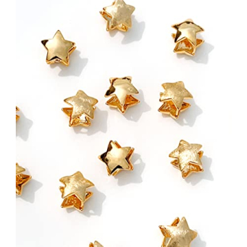OZEL Unique Star Reversible Huggie Earrings - 14K Gold