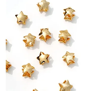 OZEL Unique Star Reversible Huggie Earrings - 14K Gold