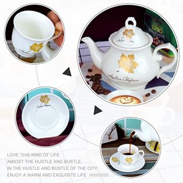 ZHONGSHENG 13-Piece Porcelain Tea Gift Set - Perfect for Tea Parties