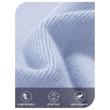 MEROKEETY Women's Winter Off Shoulder Bodycon Sweater Dress Formal Long Sleeve Elegant Cocktail Party Midi Maxi Dresses, Blue, X-Small