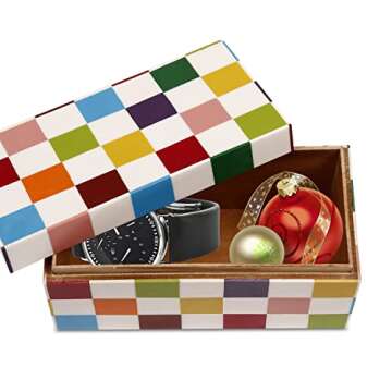 Handicrafts Home Handmade Medley Jester Collection Decorative Jewelry Box Organizer – Keepsakes, Trinkets, and Home Decor – Antique Coffee Table Storage, Memory Box, Farmhouse Style Decor, 10x5x5