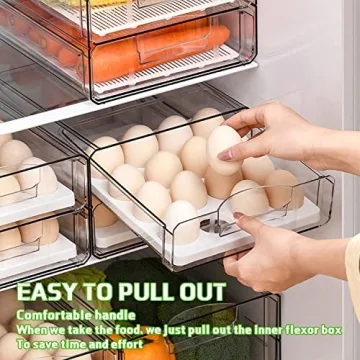 XBY-US Large Capacity Egg Holder for Multi-Function Storage