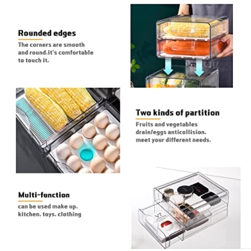 XBY-US Large Capacity Egg Holder for Multi-Function Storage