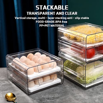 XBY-US Large Capacity Egg Holder for Multi-Function Storage