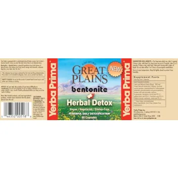 Yerba Prima Bentonite Clay + Herbal Detox 120 Capsules