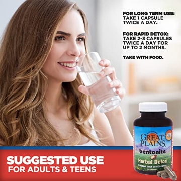 Yerba Prima Bentonite Clay + Herbal Detox 120 Capsules