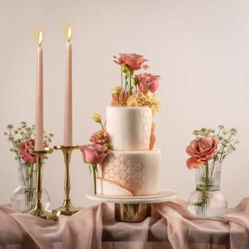 10 Inch Light-Mocha Taper Candles for Home Decoration, 10 Pack Unscented Candlesticks for Dinner Wedding Party, Smokeless and Dripless Candle Sticks