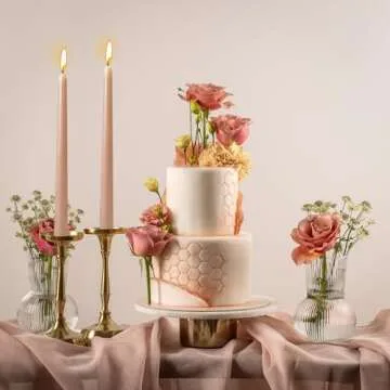 10 Inch Light-Mocha Taper Candles for Home Decoration, 10 Pack Unscented Candlesticks for Dinner Wedding Party, Smokeless and Dripless Candle Sticks