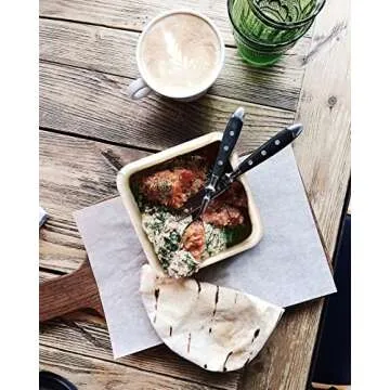 Chic Leaf 5.5 Inch 16oz Compostable and Biodegradable Palm Leaf Square Bowls for Wedding & Catering (25 Pack)