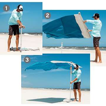 Solbello® Shade - The ultimate Wind-Driven® beach umbrella. Effortless to set up, lightweight, won...