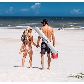 Solbello® Shade - The ultimate Wind-Driven® beach umbrella. Effortless to set up, lightweight, won't blow down the beach, UPF 50+ sun protection