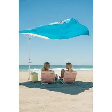 Solbello® Shade - The ultimate Wind-Driven® beach umbrella. Effortless to set up, lightweight, won't blow down the beach, UPF 50+ sun protection