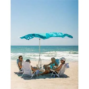 Solbello® Shade - The ultimate Wind-Driven® beach umbrella. Effortless to set up, lightweight, won't blow down the beach, UPF 50+ sun protection