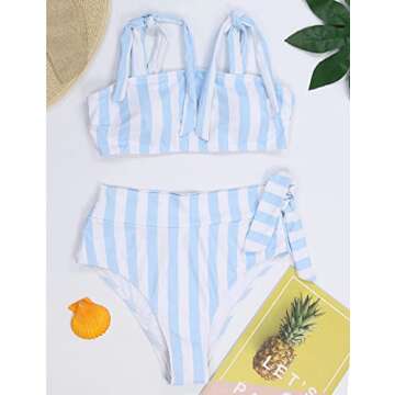 Stylish Blooming Jelly High Waisted Bikini Set for Summer