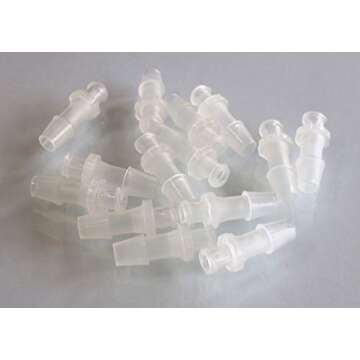 BleedZone - Female Luer Lock Connector - 1/4" Hose Barb Fittings PP Polypropylene Hose, 25x Luer Loc...