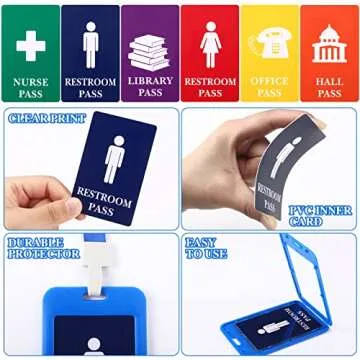 Bright Color School Pass Lanyard Set for Teachers