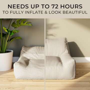 ZICOTO Soft Memory Foam Bean Bag Chair for Toddlers - Trendy Kids Chair and Baby Lounger for Nursery, Playroom, or Living Room Decor