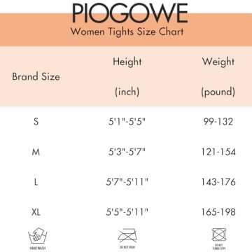 PIOGOWE 20D Sheer Black Tights for Women-Soft Stockings with Control Top Pantyhose(Black/M)