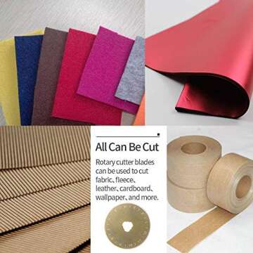 Titanium Coated Rotary Cutter Blades 45mm 10 Pack Replacement Blades Quilting Scrapbooking Sewing Arts Crafts,Sharp and Durable